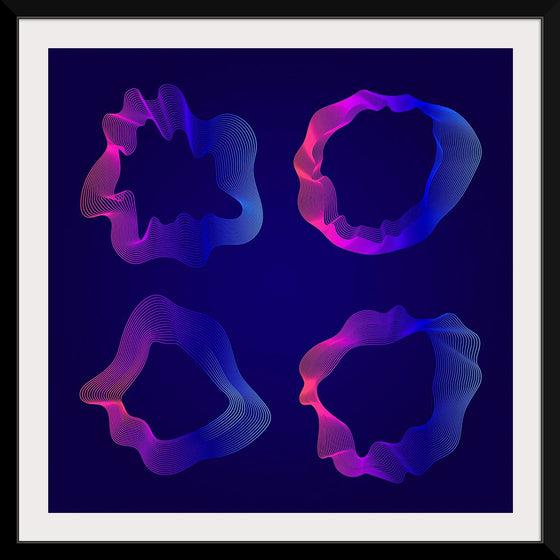 "Pink and blue abstract map contour lines"