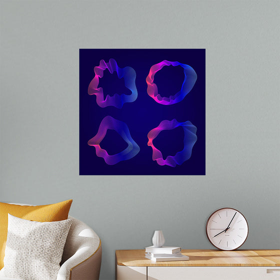 "Pink and blue abstract map contour lines"