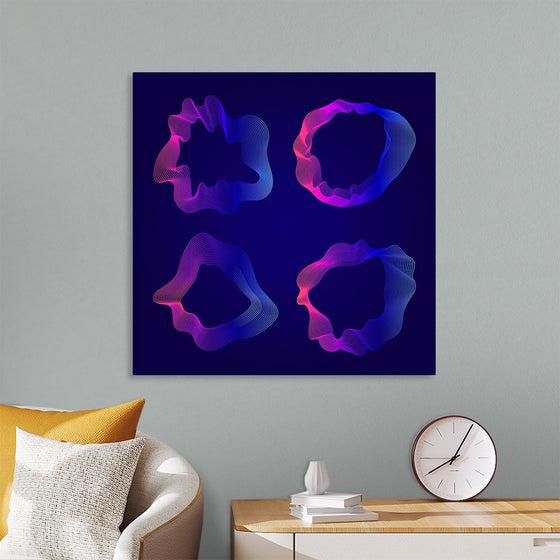 "Pink and blue abstract map contour lines"