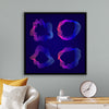 "Pink and blue abstract map contour lines"