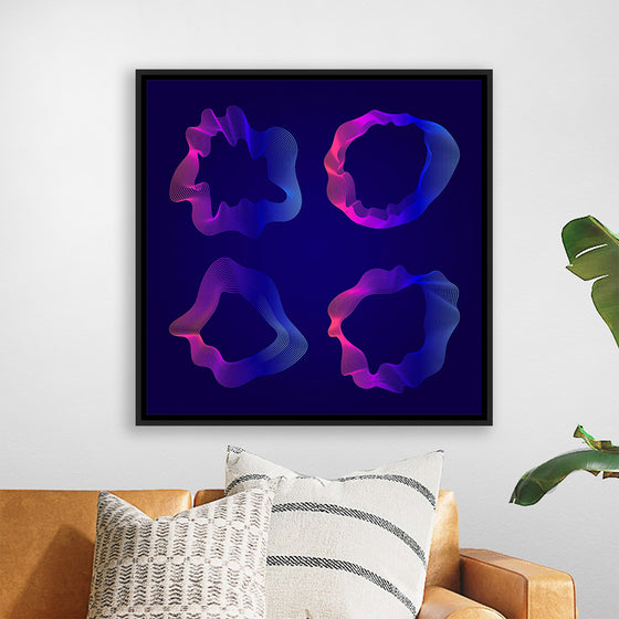 "Pink and blue abstract map contour lines"