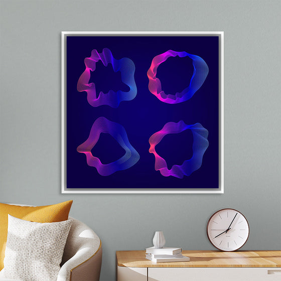 "Pink and blue abstract map contour lines"