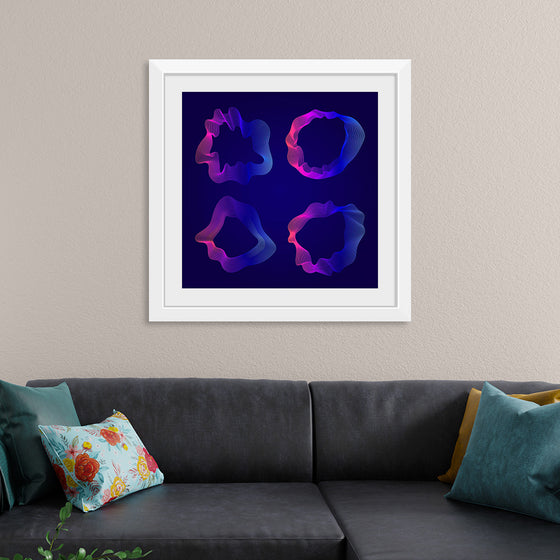 "Pink and blue abstract map contour lines"