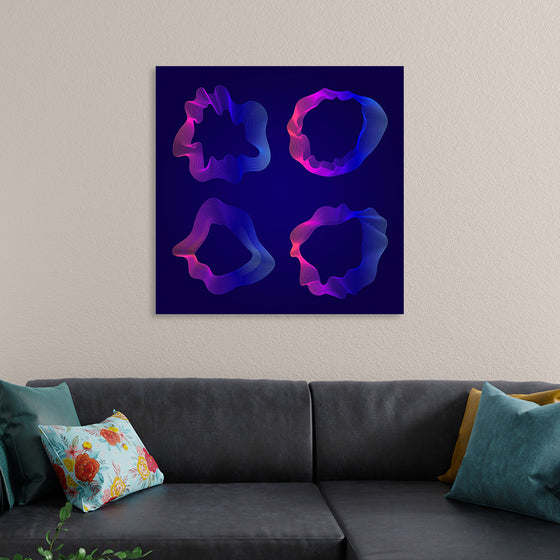 "Pink and blue abstract map contour lines"