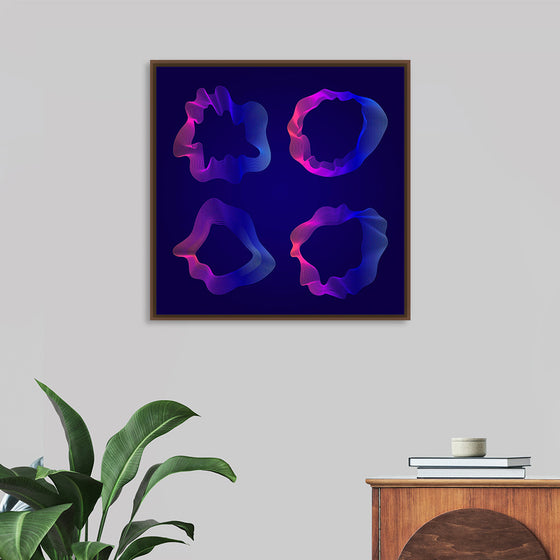 "Pink and blue abstract map contour lines"