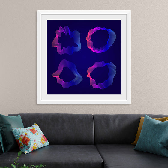 "Pink and blue abstract map contour lines"