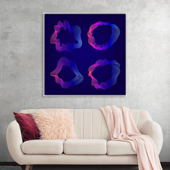 "Pink and blue abstract map contour lines"