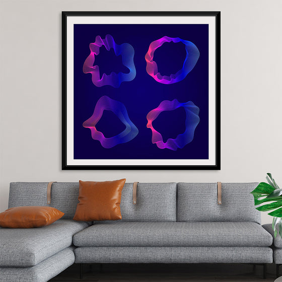 "Pink and blue abstract map contour lines"