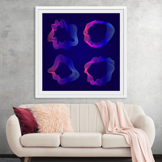 "Pink and blue abstract map contour lines"