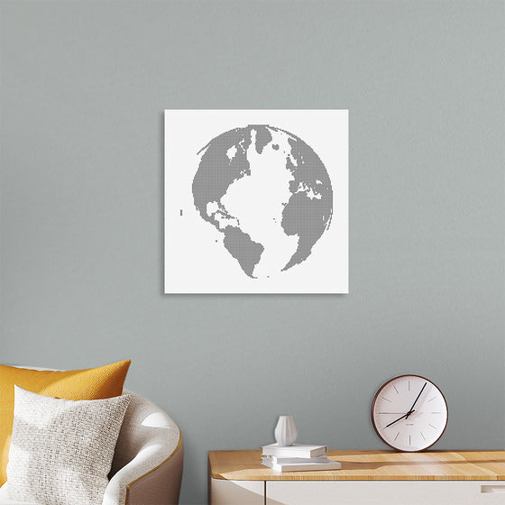 "Halftone globe abstract design element"