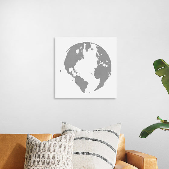 "Halftone globe abstract design element"