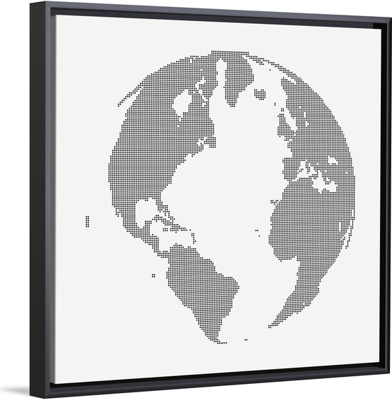 "Halftone globe abstract design element"