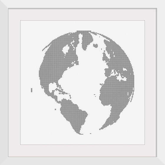 "Halftone globe abstract design element"