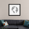 "Halftone globe abstract design element"