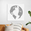 "Halftone globe abstract design element"