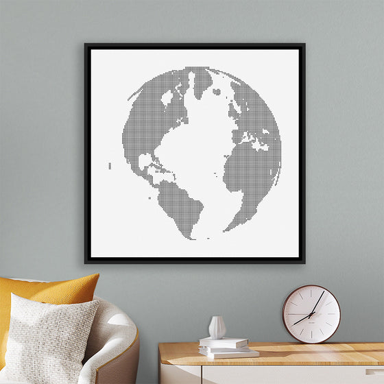 "Halftone globe abstract design element"