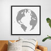 "Halftone globe abstract design element"