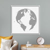 "Halftone globe abstract design element"