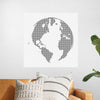 "Halftone globe abstract design element"