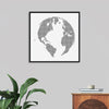 "Halftone globe abstract design element"