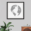 "Halftone globe abstract design element"