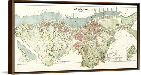 "Map of Gothenburg, Sweden (1888)", N. P. Pehrsson