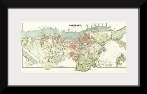 "Map of Gothenburg, Sweden (1888)", N. P. Pehrsson