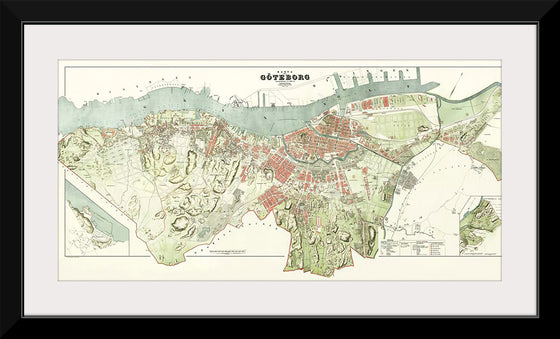 "Map of Gothenburg, Sweden (1888)", N. P. Pehrsson