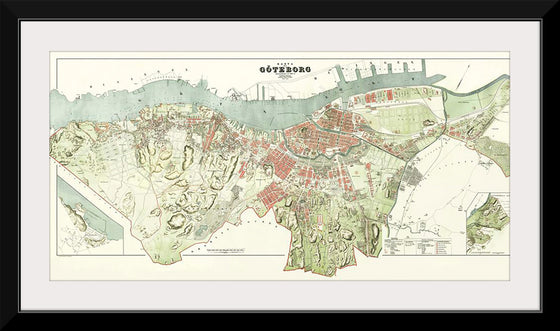 "Map of Gothenburg, Sweden (1888)", N. P. Pehrsson