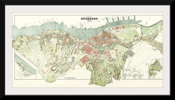 "Map of Gothenburg, Sweden (1888)", N. P. Pehrsson