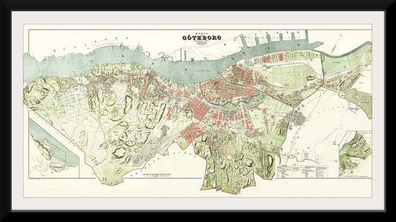 "Map of Gothenburg, Sweden (1888)", N. P. Pehrsson