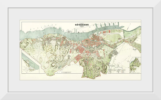 "Map of Gothenburg, Sweden (1888)", N. P. Pehrsson