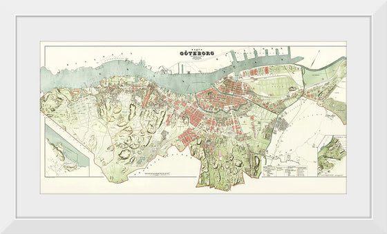 "Map of Gothenburg, Sweden (1888)", N. P. Pehrsson