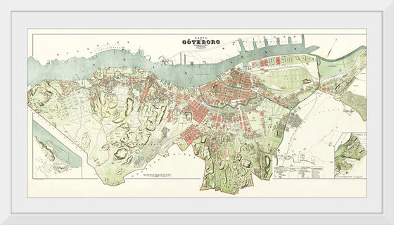 "Map of Gothenburg, Sweden (1888)", N. P. Pehrsson