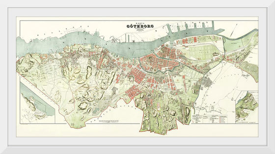 "Map of Gothenburg, Sweden (1888)", N. P. Pehrsson