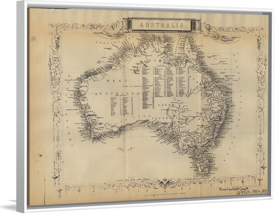 "Historical Map of Australia (1860)", John Rapkin