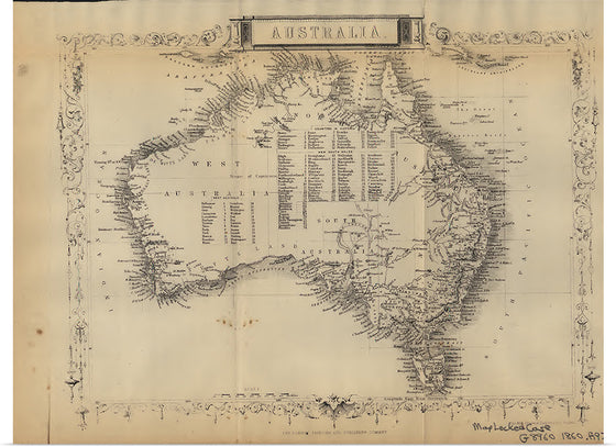 "Historical Map of Australia (1860)", John Rapkin