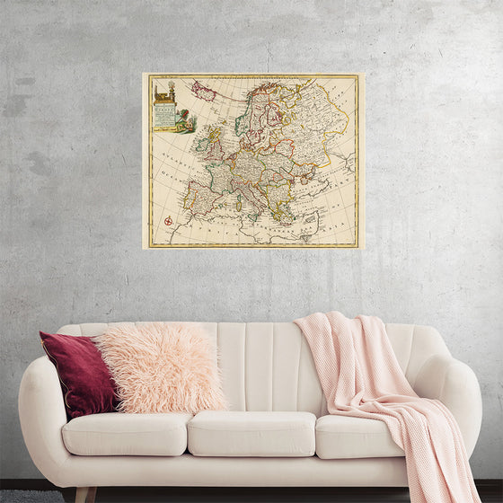 "A New and Accurate Map of Europe (1744)", Emanuel Bowen