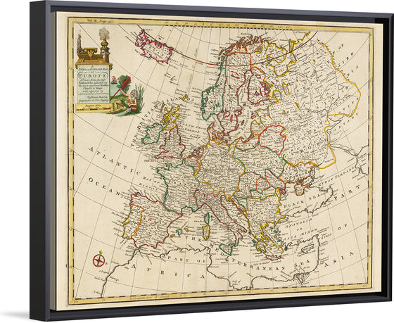 "A New and Accurate Map of Europe (1744)", Emanuel Bowen