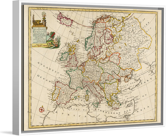 "A New and Accurate Map of Europe (1744)", Emanuel Bowen