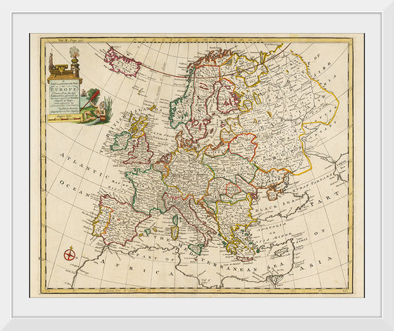 "A New and Accurate Map of Europe (1744)", Emanuel Bowen