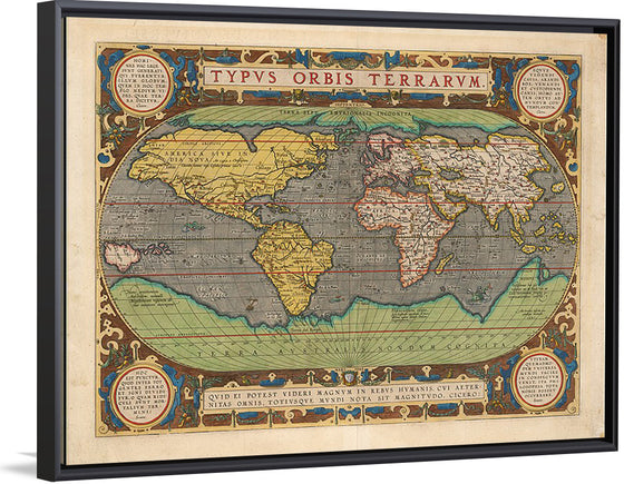 "Typus Orbis Terrarum", Abraham Ortelius