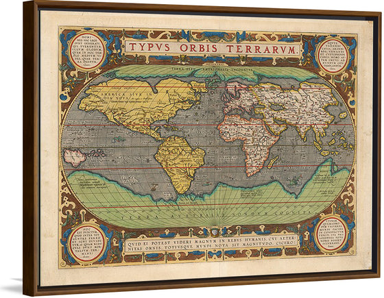 "Typus Orbis Terrarum", Abraham Ortelius