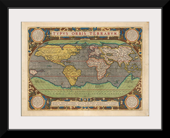 "Typus Orbis Terrarum", Abraham Ortelius