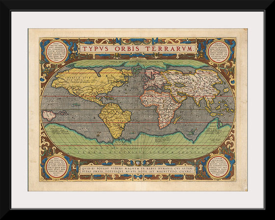 "Typus Orbis Terrarum", Abraham Ortelius