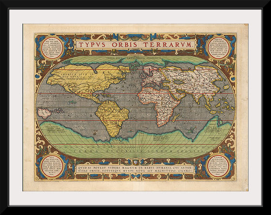 "Typus Orbis Terrarum", Abraham Ortelius