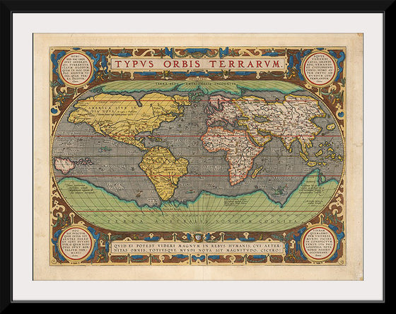 "Typus Orbis Terrarum", Abraham Ortelius