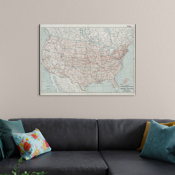 "Hammond's comprehensive map of the United States with portions of Canada and Mexico", C.S. Hammond & Company