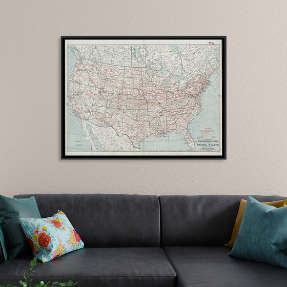 "Hammond's comprehensive map of the United States with portions of Canada and Mexico", C.S. Hammond & Company