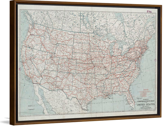 "Hammond's comprehensive map of the United States with portions of Canada and Mexico", C.S. Hammond & Company